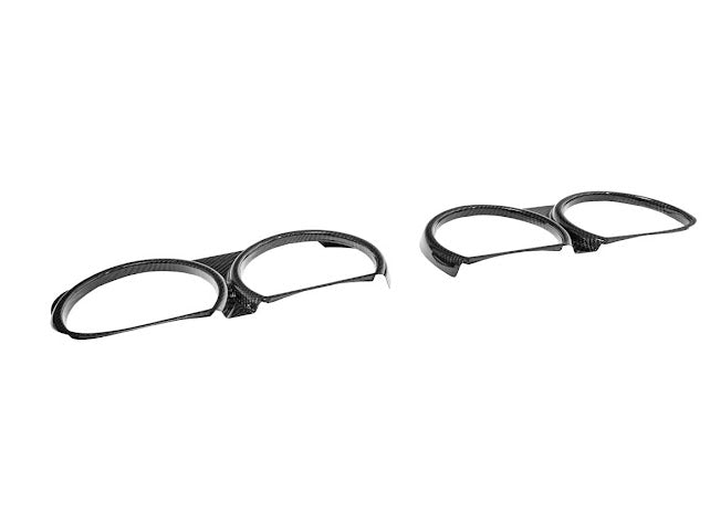 15-23 CHALLENGER CARBON FIBER HEADLIGHT TRIM COVER W/ FRONT GRILLE INSERT